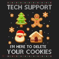 Tech Support IM Here To Delete Your Cookies Christmas Hat thumb 2