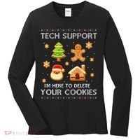Tech Support IM Here To Delete Your Cookies Christmas Women's Long Sleeve Shirt thumb 0
