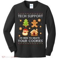 Tech Support IM Here To Delete Your Cookies Christmas Kids Long Sleeve Shirt thumb 0