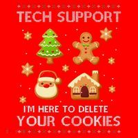 Tech Support IM Here To Delete Your Cookies Christmas Santa Hat thumb 1