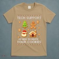 Tech Support IM Here To Delete Your Cookies Christmas T-Shirt thumb 5