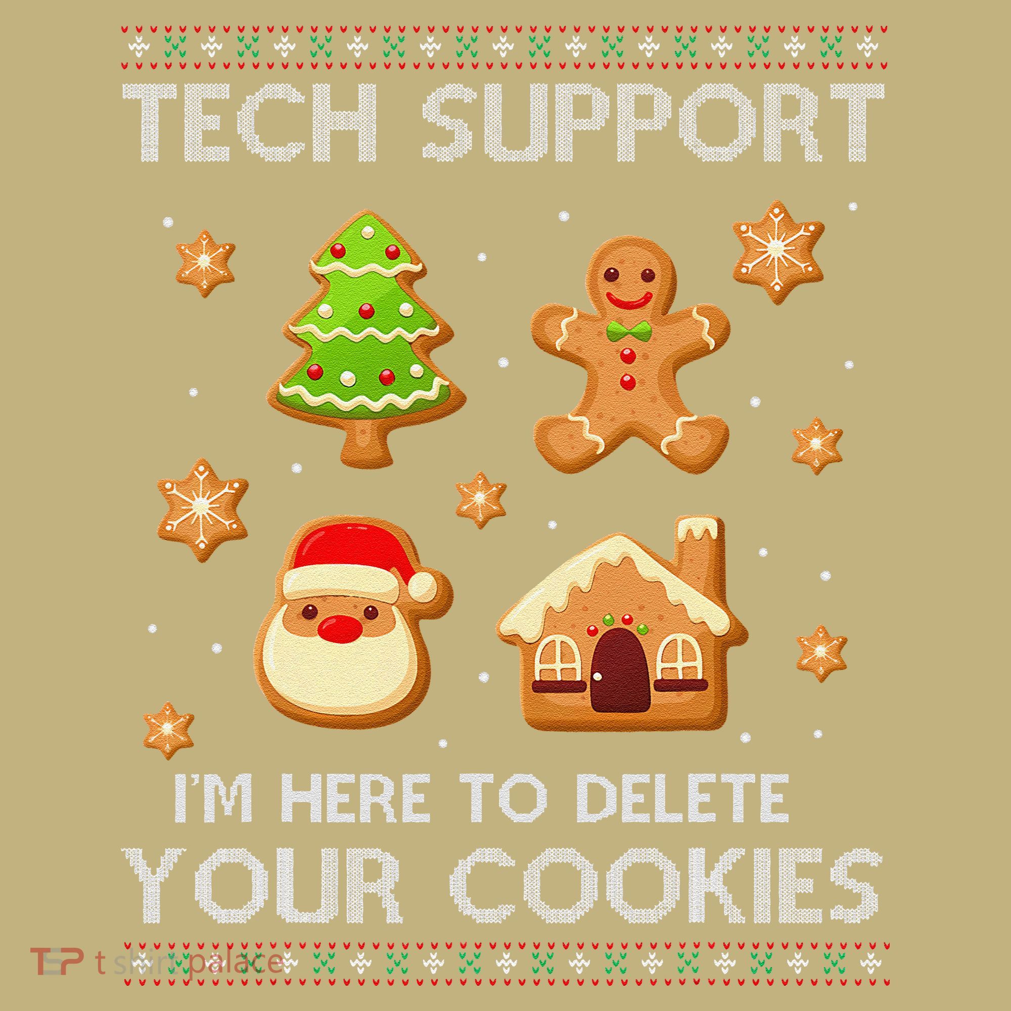 Tech Support IM Here To Delete Your Cookies Christmas Kids T-Shirt