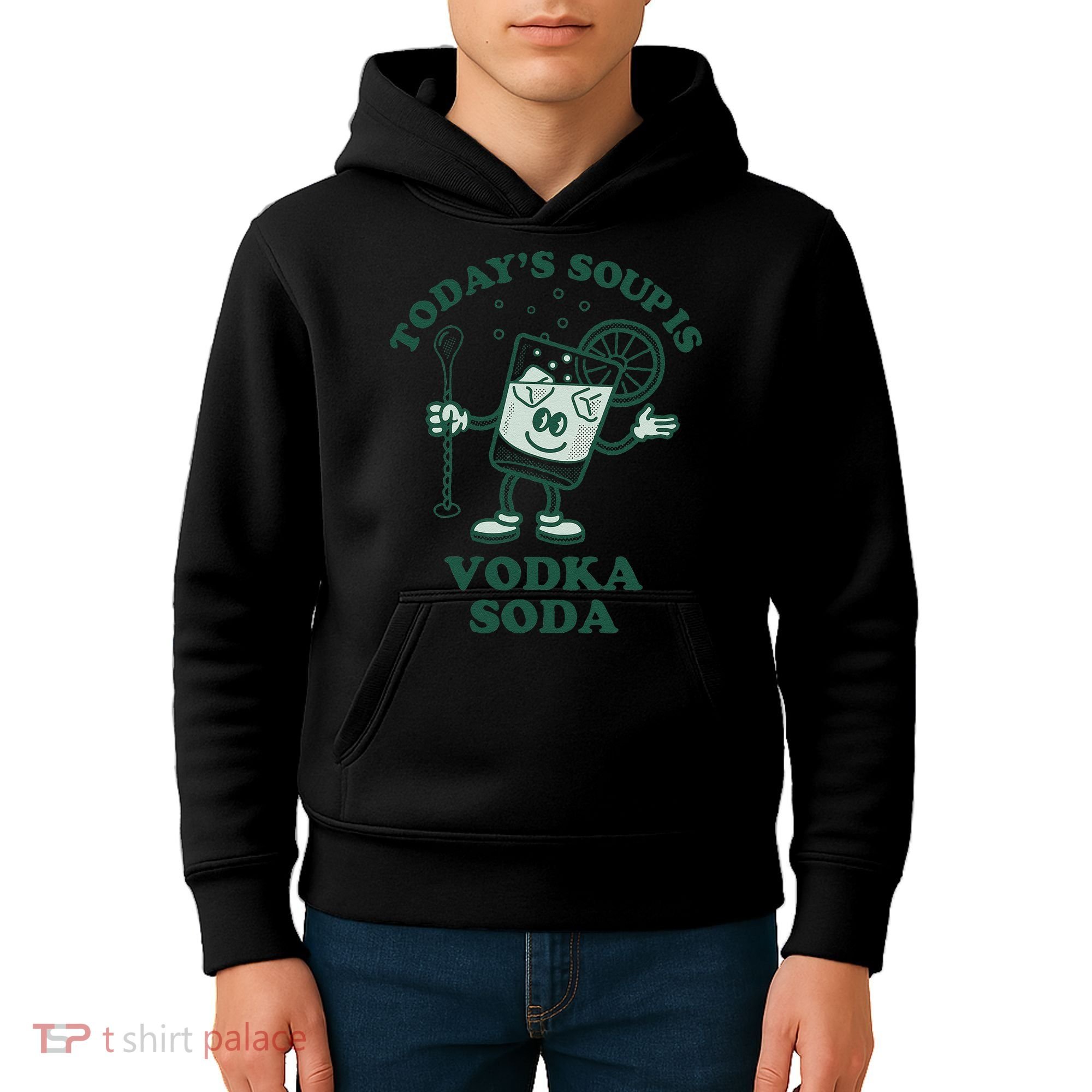 TodayS Soup Is Vodka Soda Kids Hoodie