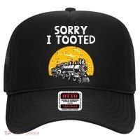 Train Sorry I Tooted Funny Locomotive Railroad Hat thumb 0
