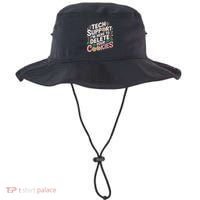 Tech Support IM Here To Delete Your Cookies Funny It Nerds Bucket Hat thumb 0