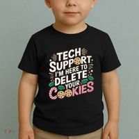 Tech Support IM Here To Delete Your Cookies Funny It Nerds Toddler T-Shirt thumb 2