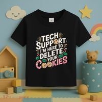 Tech Support IM Here To Delete Your Cookies Funny It Nerds Toddler T-Shirt thumb 3