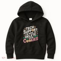 Tech Support IM Here To Delete Your Cookies Funny It Nerds Kids Hoodie thumb 0