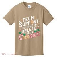 Tech Support IM Here To Delete Your Cookies Funny It Nerds Kids T-Shirt thumb 0