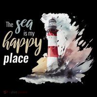 The Sea Is My Happy Place I Beach Lighthouses Coast Summer Cool Gift Coffee Mug thumb 5