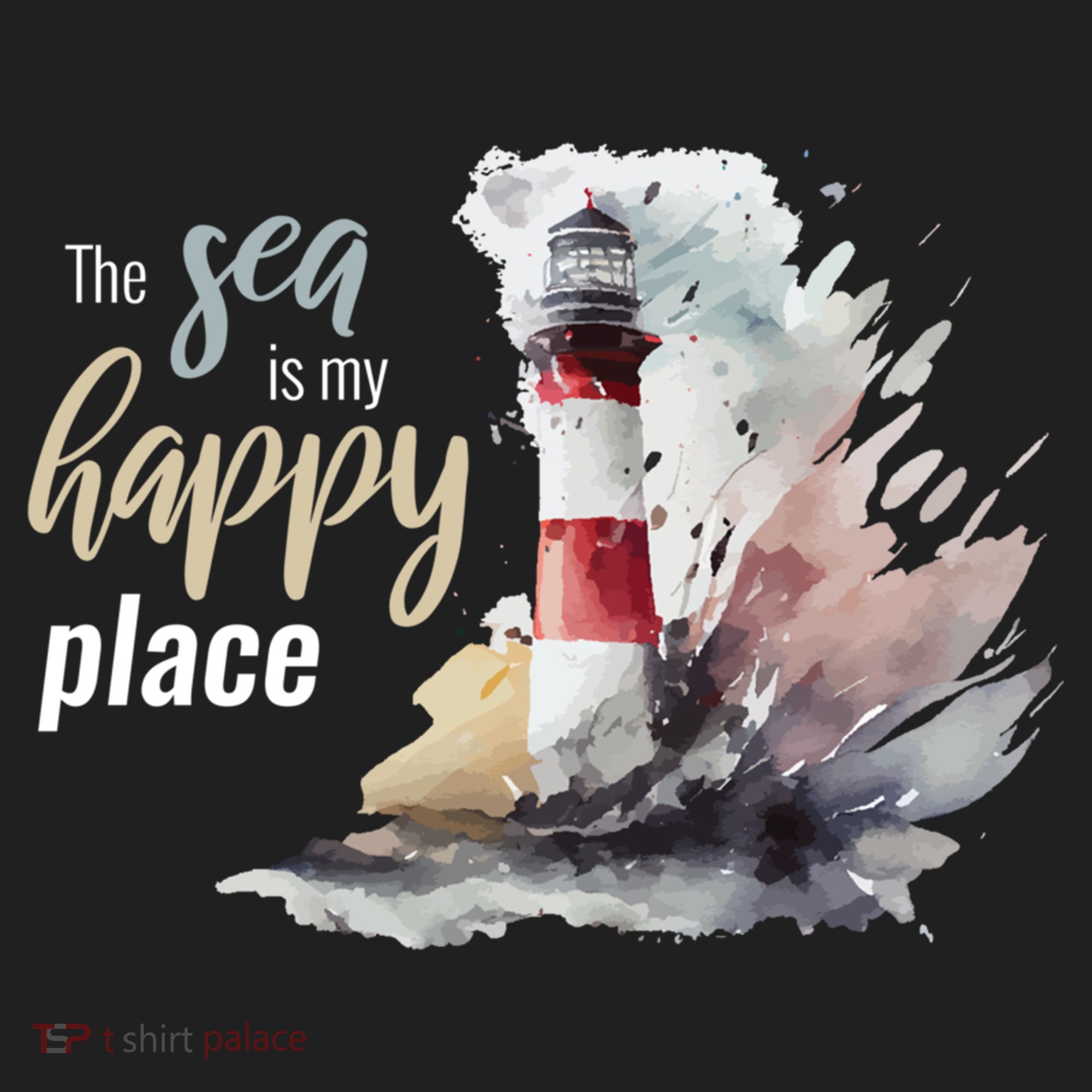 The Sea Is My Happy Place I Beach Lighthouses Coast Summer Cool Gift Beanie