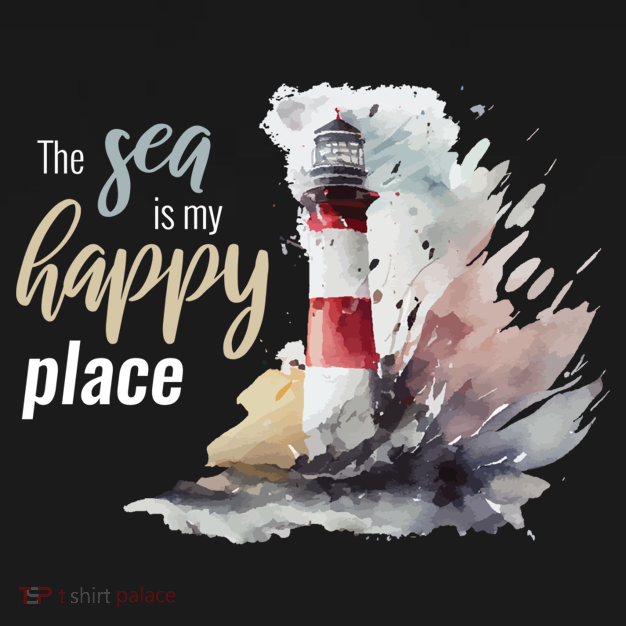 The Sea Is My Happy Place I Beach Lighthouses Coast Summer Cool Gift Ornament