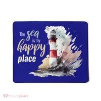 The Sea Is My Happy Place I Beach Lighthouses Coast Summer Cool Gift Mousepad thumb 0