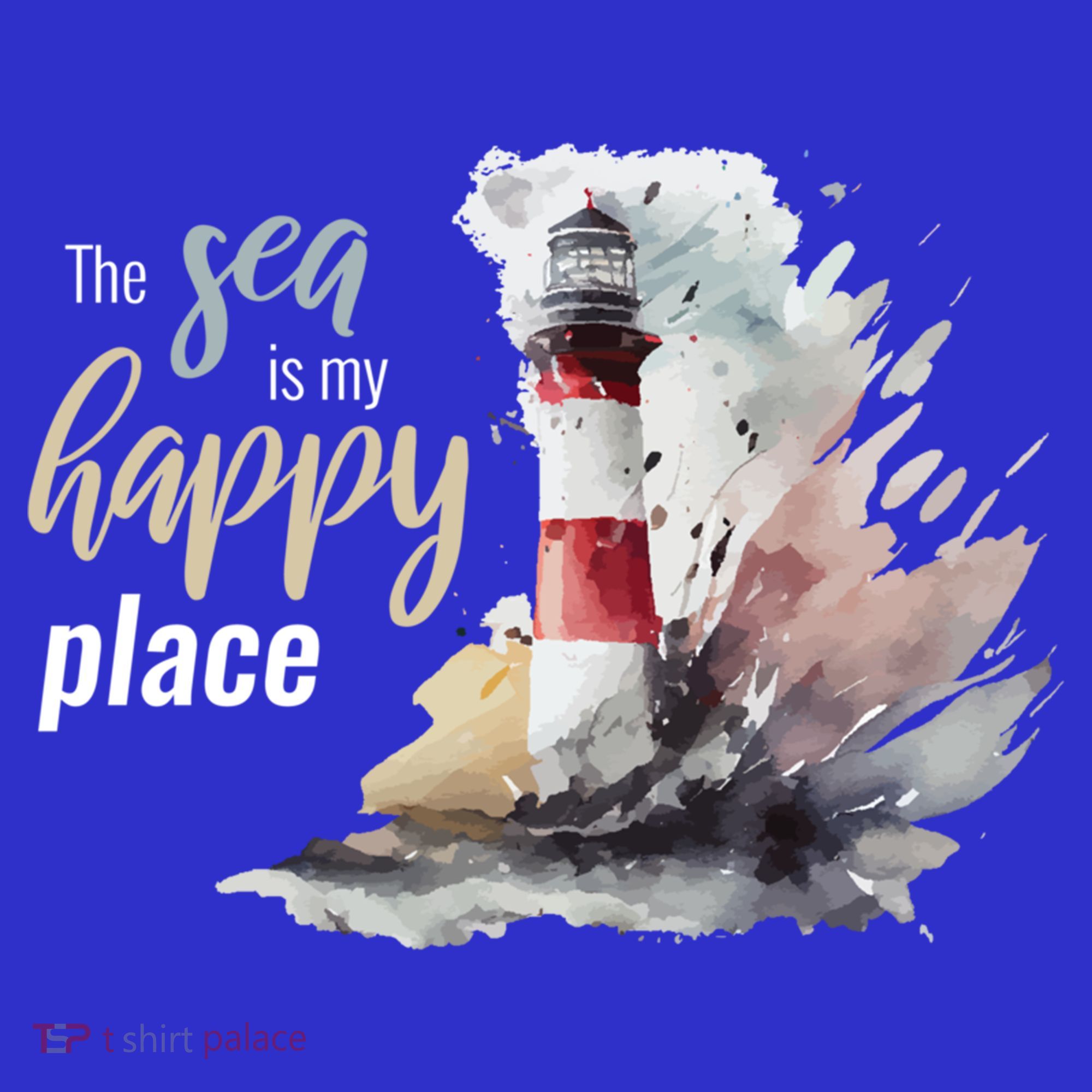 The Sea Is My Happy Place I Beach Lighthouses Coast Summer Cool Gift Tank Top