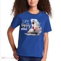 The Sea Is My Happy Place I Beach Lighthouses Coast Summer Cool Gift Kids T-Shirt thumb 2