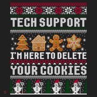 Tech Support I Am Here To Delete Your Cookies Funny Ugly Christmas Hat thumb 2