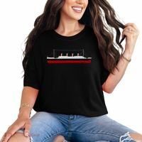 Titanic Ship Illustration Comfort Colors T-Shirt thumb 0