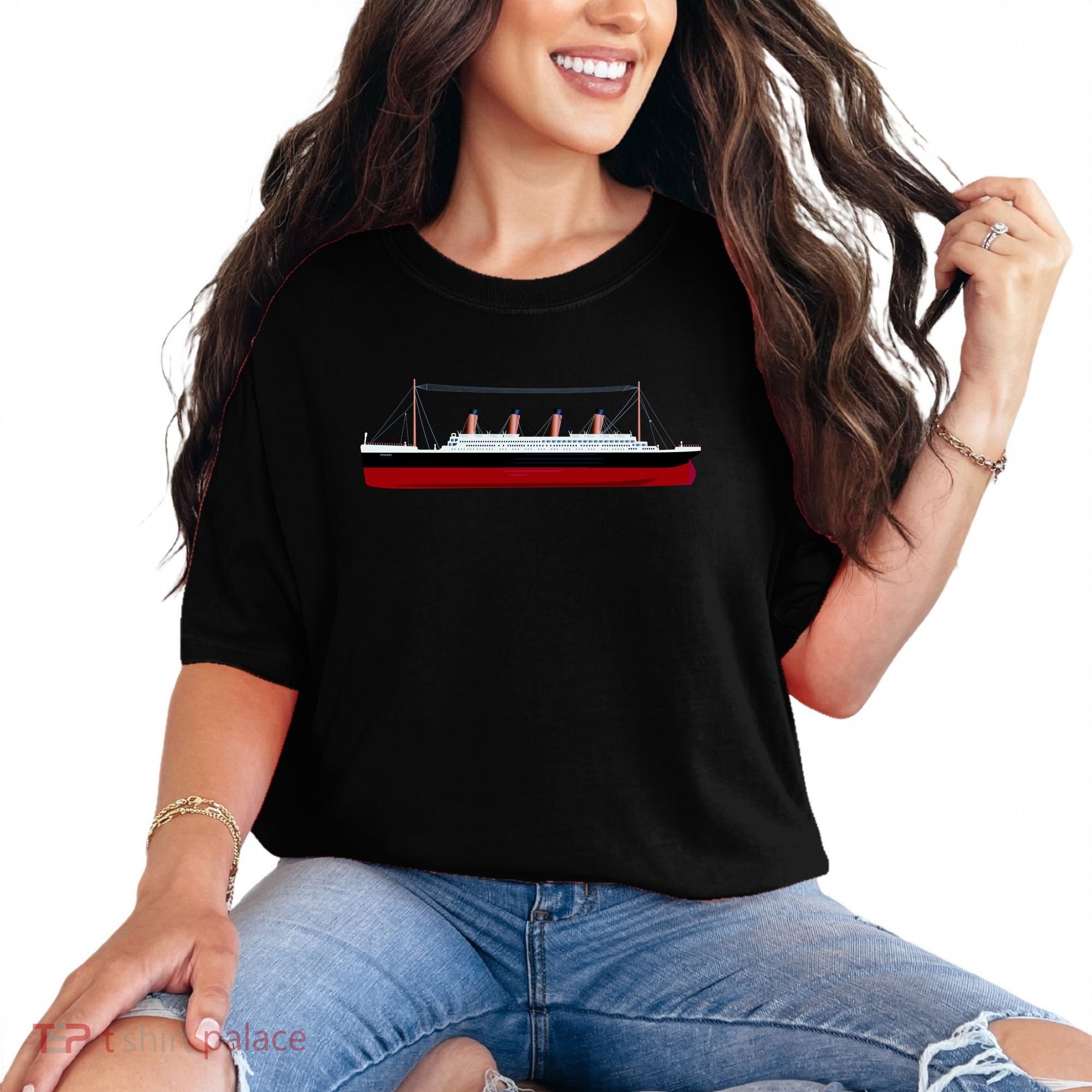 Titanic Ship Illustration Comfort Colors T-Shirt