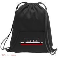Titanic Ship Illustration Sweatshirt Cinch Pack Bag thumb 0