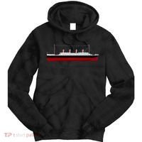 Titanic Ship Illustration Tie Dye Hoodie thumb 0