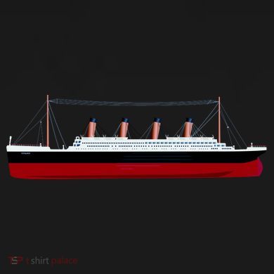 Titanic Ship Illustration Tie Dye Hoodie