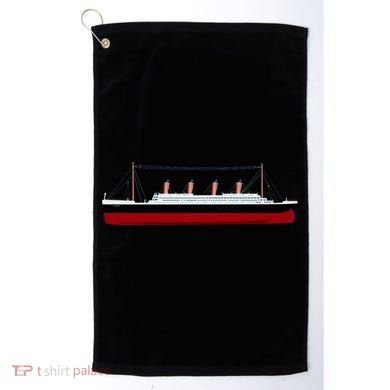 Titanic Ship Illustration Golf Towel