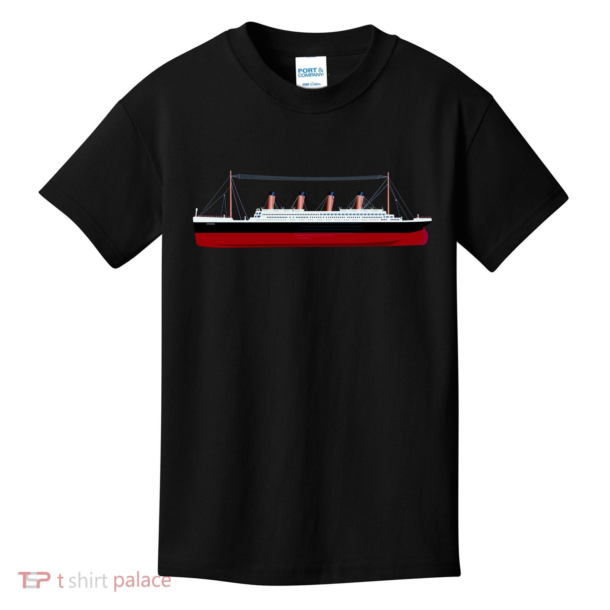 Titanic Ship Illustration Kids T-Shirt