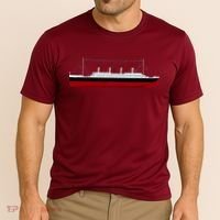Titanic Ship Illustration Cooling Performance Crew T-Shirt thumb 2