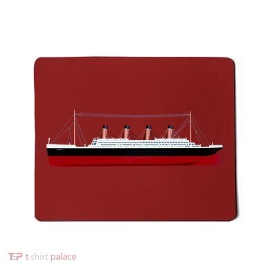 Titanic Ship Illustration Mousepad