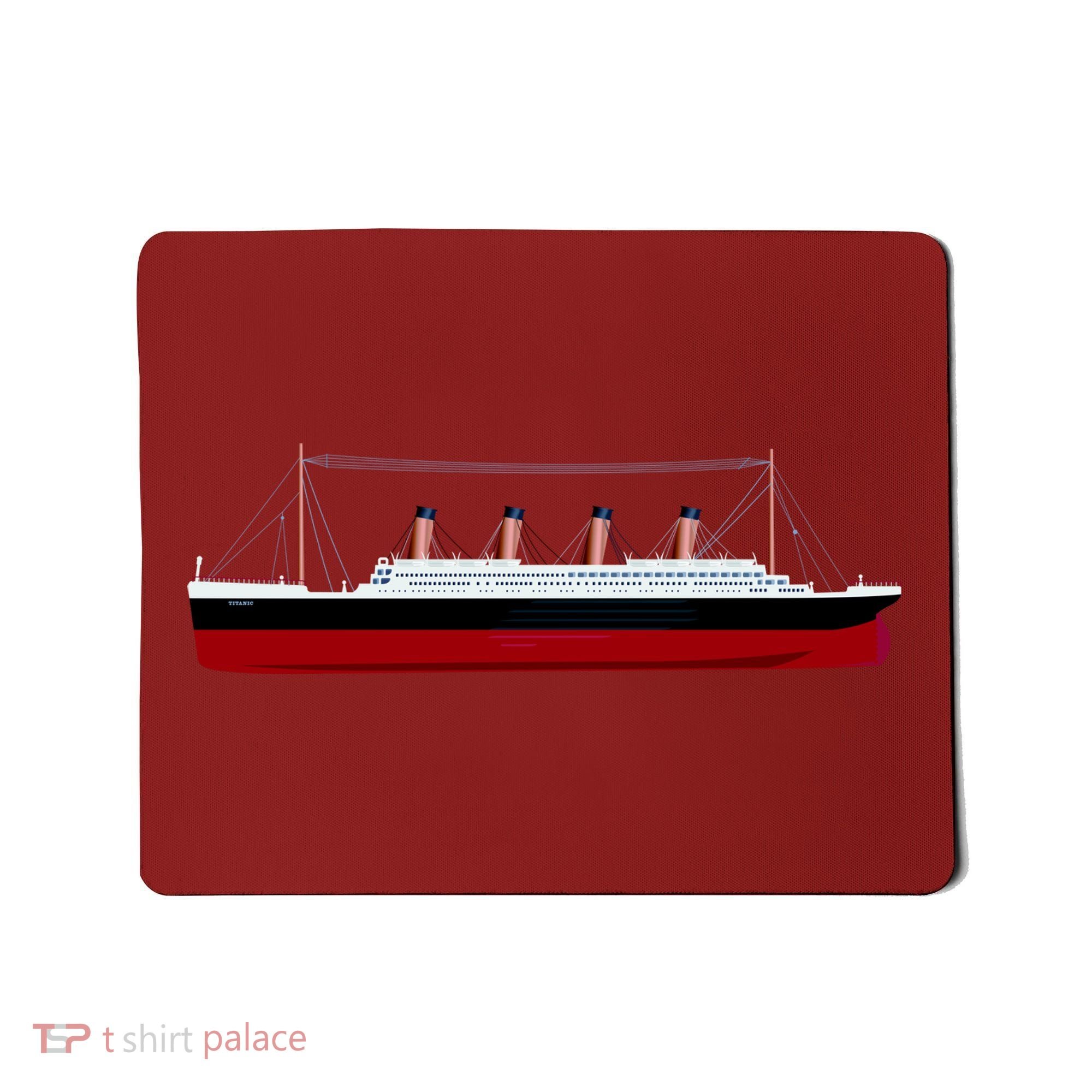 Titanic Ship Illustration Mousepad