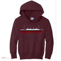 Titanic Ship Illustration Kids Hoodie thumb 0