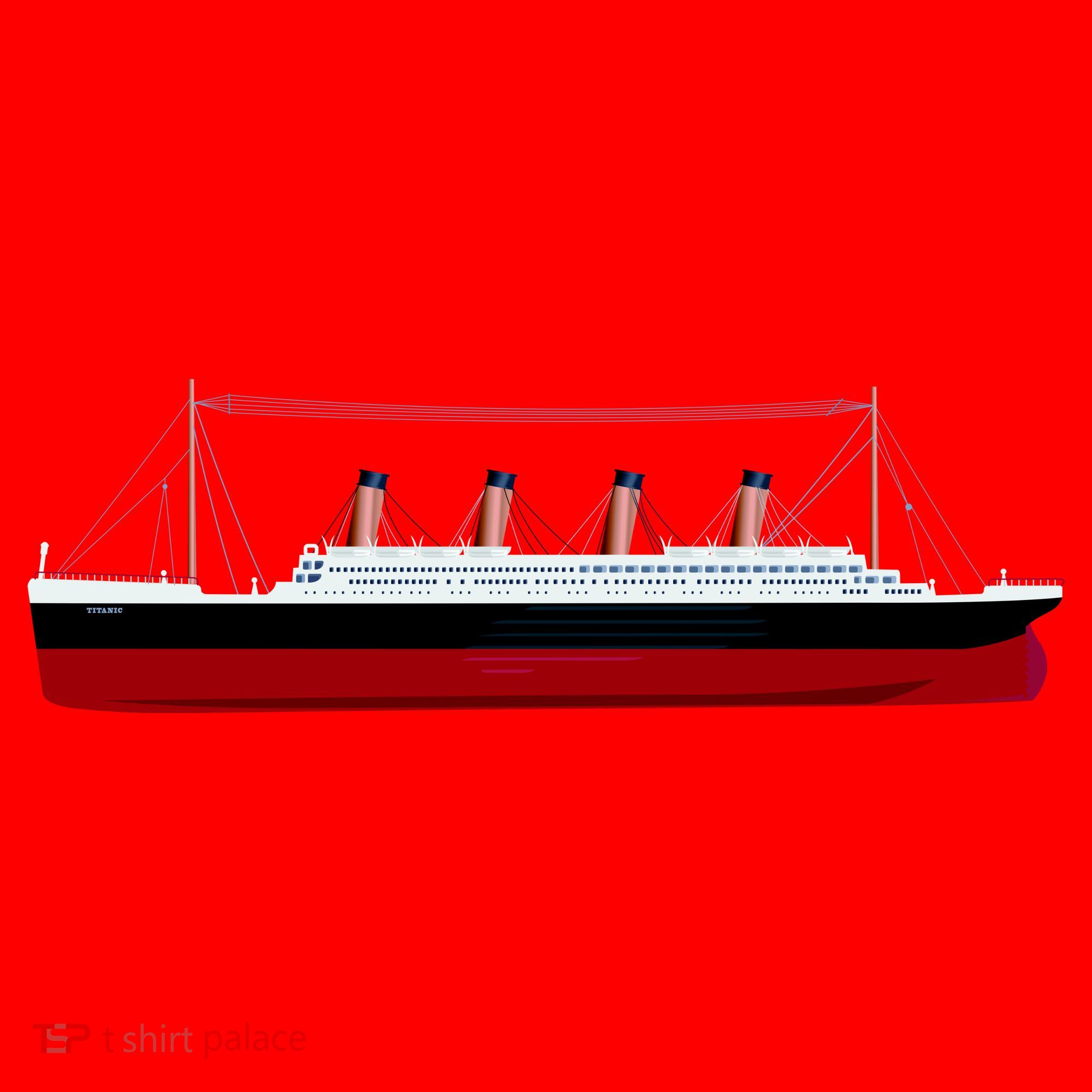 Titanic Ship Illustration Santa Hat