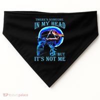 ThereS Someone In My Head But ItS Not Me Skull USA-Made Doggie Bandana thumb 0