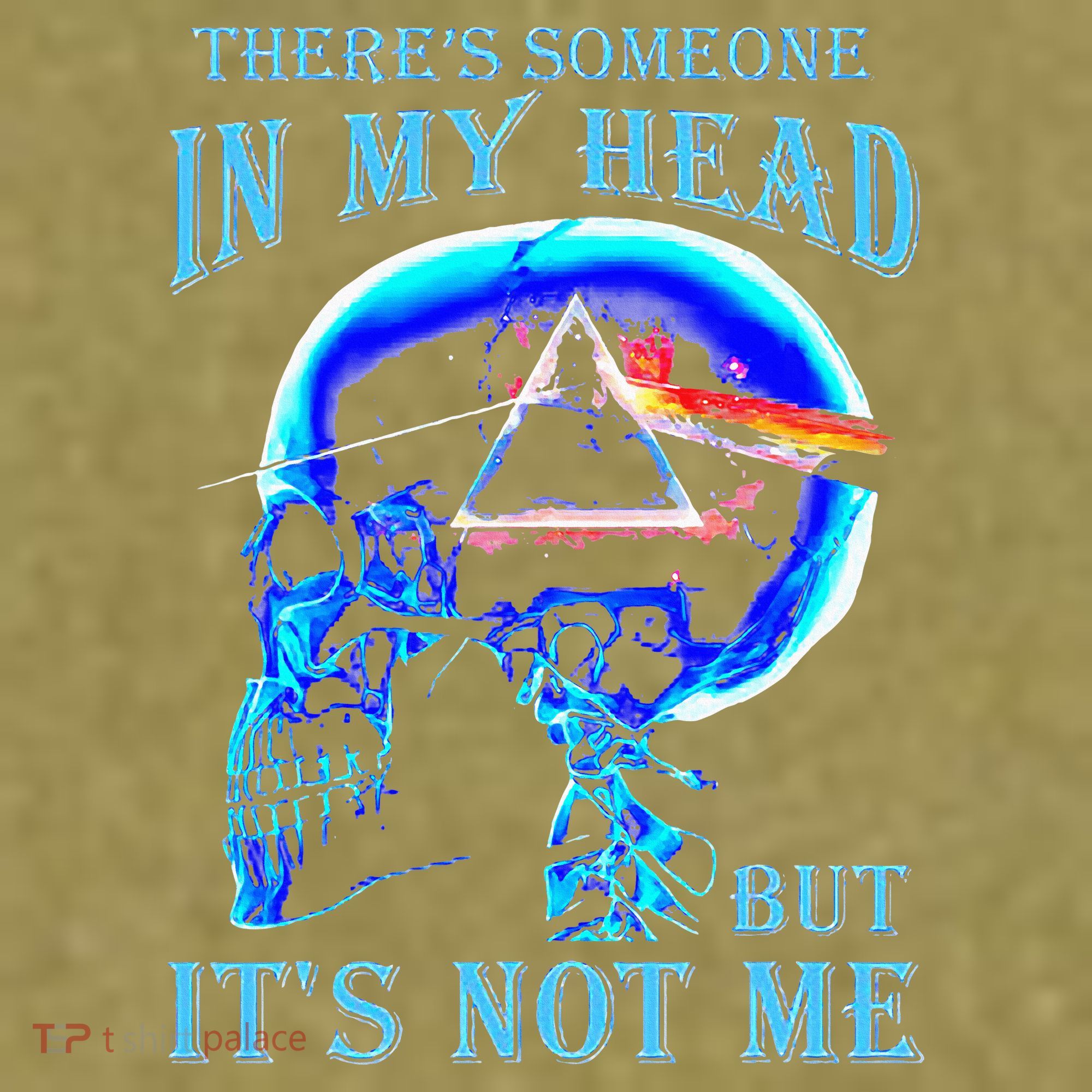 ThereS Someone In My Head But ItS Not Me Skull Garment-Dyed Women's Muscle Tee