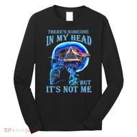 ThereS Someone In My Head But ItS Not Me Skull Long Sleeve Shirt thumb 0