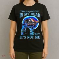 ThereS Someone In My Head But ItS Not Me Skull T-Shirt thumb 4