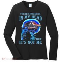 ThereS Someone In My Head But ItS Not Me Skull Women's Long Sleeve Shirt thumb 0