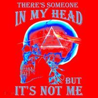 ThereS Someone In My Head But ItS Not Me Skull Santa Hat thumb 1
