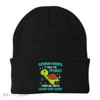 Turtle Sometimes I Talk To Myself Then We Both Laugh Beanie thumb 0