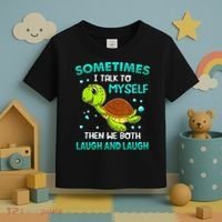 Turtle Sometimes I Talk To Myself Then We Both Laugh Toddler T-Shirt thumb 3