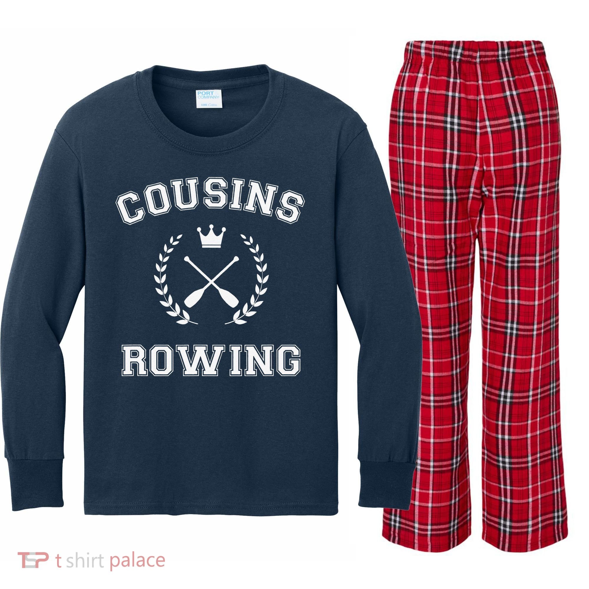 The Summer I Turned Pretty Cousins Rowing Kids Long Sleeve Plaid Pajama Set