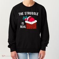 The Struggle Is Real Santa Funny Holiday Women's Sweatshirt thumb 0