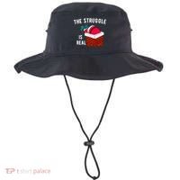 The Struggle Is Real Santa Funny Holiday Bucket Hat thumb 0