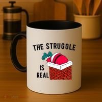 The Struggle Is Real Santa Funny Holiday Coffee Mug thumb 4