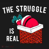 The Struggle Is Real Santa Funny Holiday Women's Hoodie thumb 2
