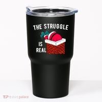 The Struggle Is Real Santa Funny Holiday Tumbler thumb 0