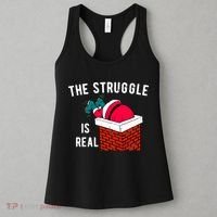 The Struggle Is Real Santa Funny Holiday Women's Tank Top thumb 3