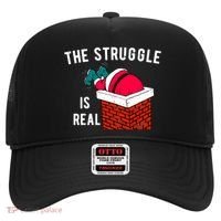 The Struggle Is Real Santa Funny Holiday Hat thumb 0