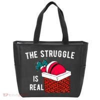The Struggle Is Real Santa Funny Holiday Tote Bag thumb 0