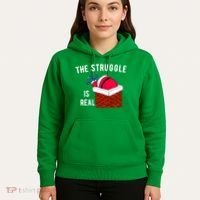 The Struggle Is Real Santa Funny Holiday Hoodie thumb 5